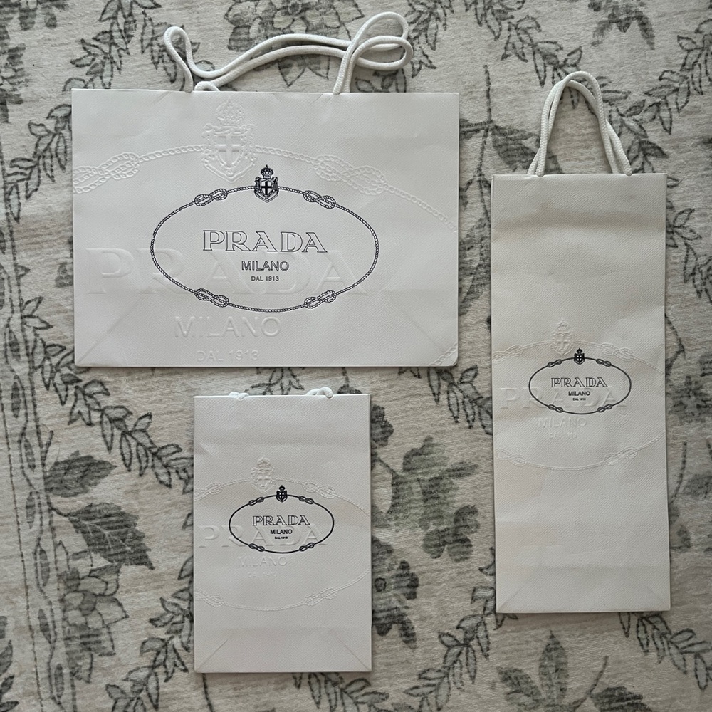Prada Small White Shopping Bag from NYC flagship store